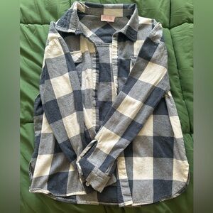 Women’s Checkered Shirt - Blue and White